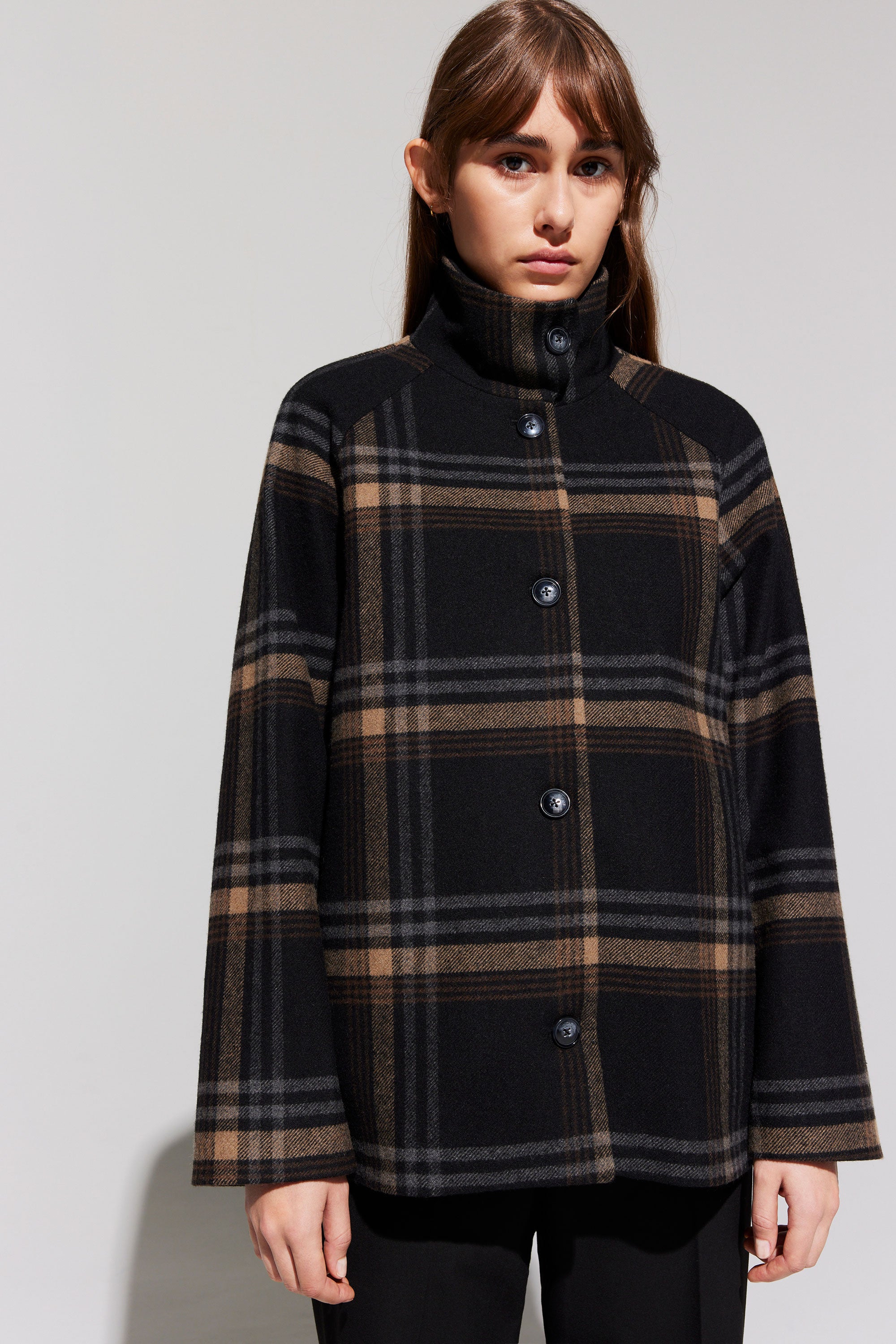 Melvina Brown Check — Womens Jacket — ELVINE Official