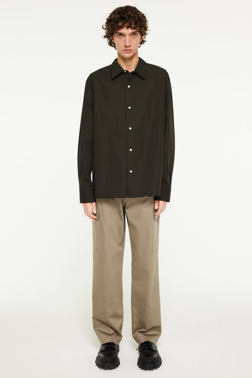 Ossian Poplin deep olive