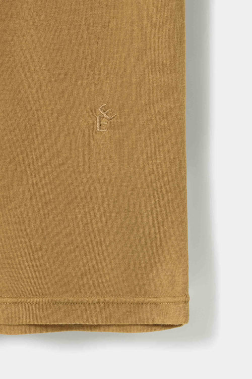 Lyocell-Wool short sleeve top bronze