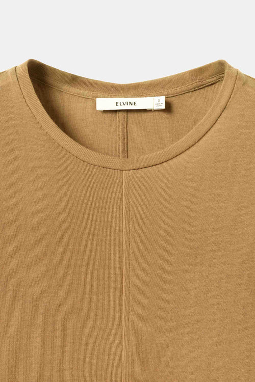 Lyocell-Wool short sleeve top bronze