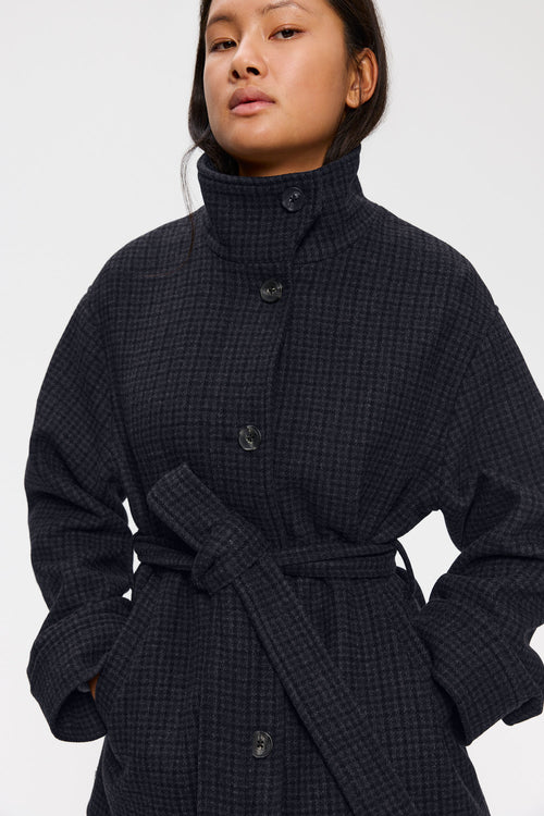 Alendra grey check