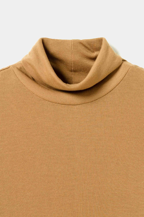 Lyocell-Wool turtleneck top bronze