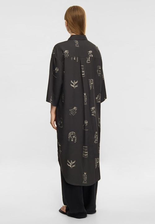Iselin AOP night grey