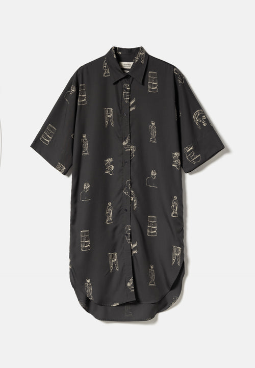 Iselin AOP night grey