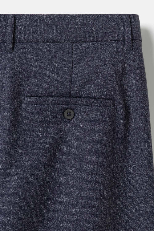 Tapered pleated pants navy melange