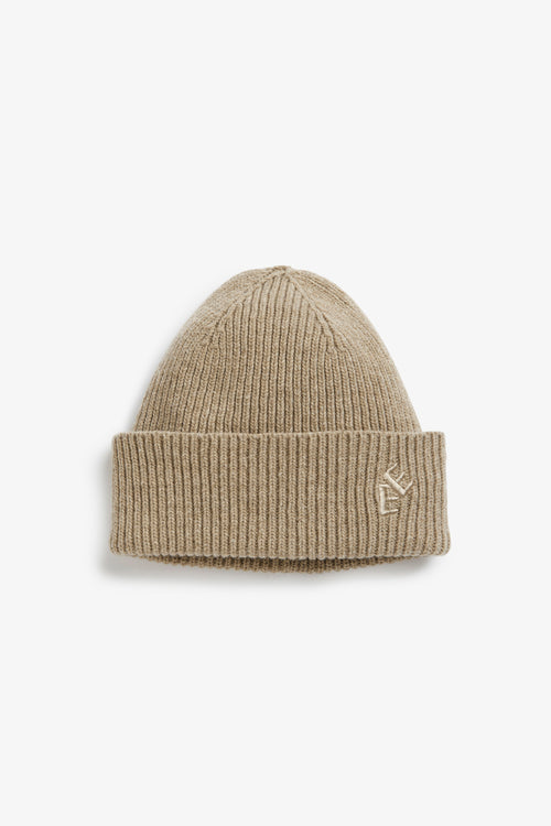 Rib hat beige melange