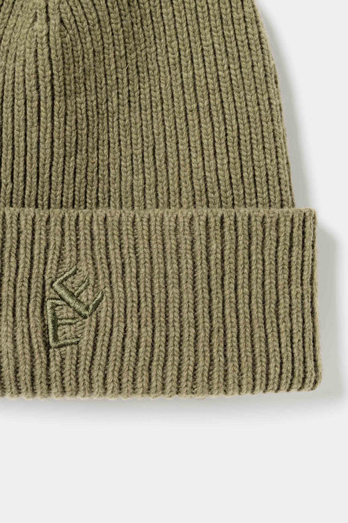 Rib hat light olive