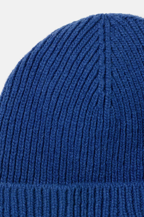 Rib hat blue