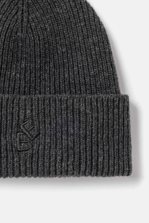 Rib hat dark grey melange