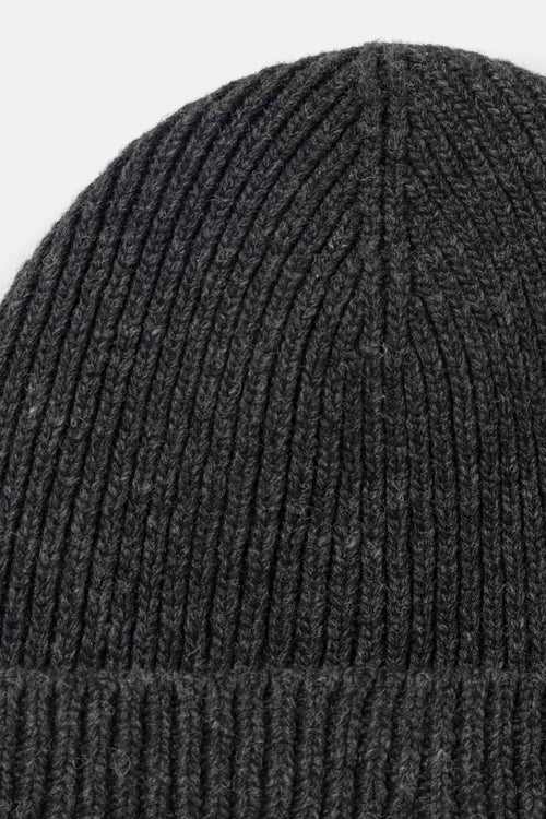 Rib hat dark grey melange