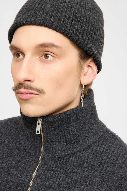 Rib hat dark grey melange