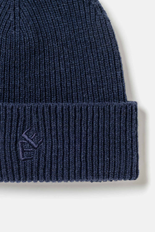 Rib hat navy melange