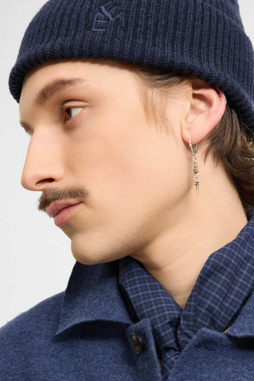 Rib hat navy melange