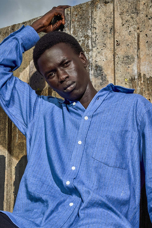 Rodrik light blue stripe