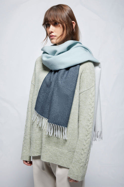 Woven scarf ice blue